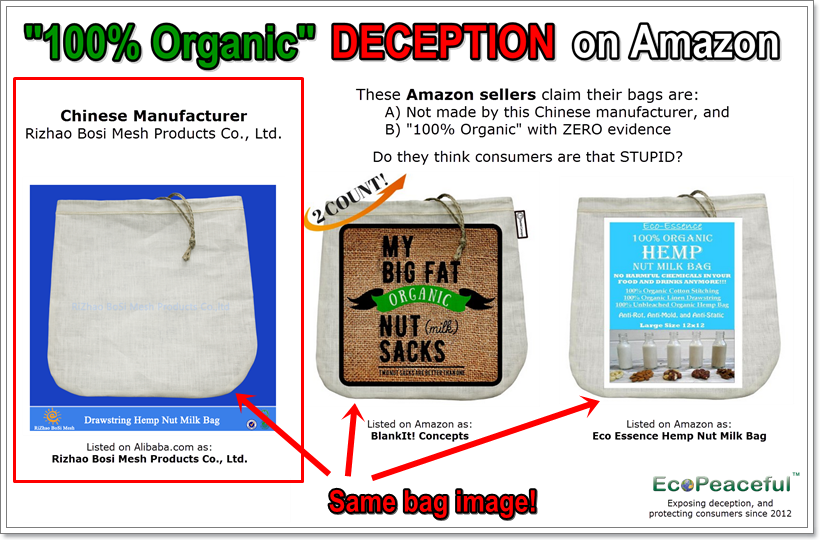 EXPOSED Fake Organic Hemp Nut Milk Bags Sold on Amazon