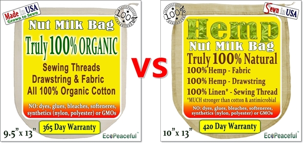Ecopeaceful nut 2025 milk bag